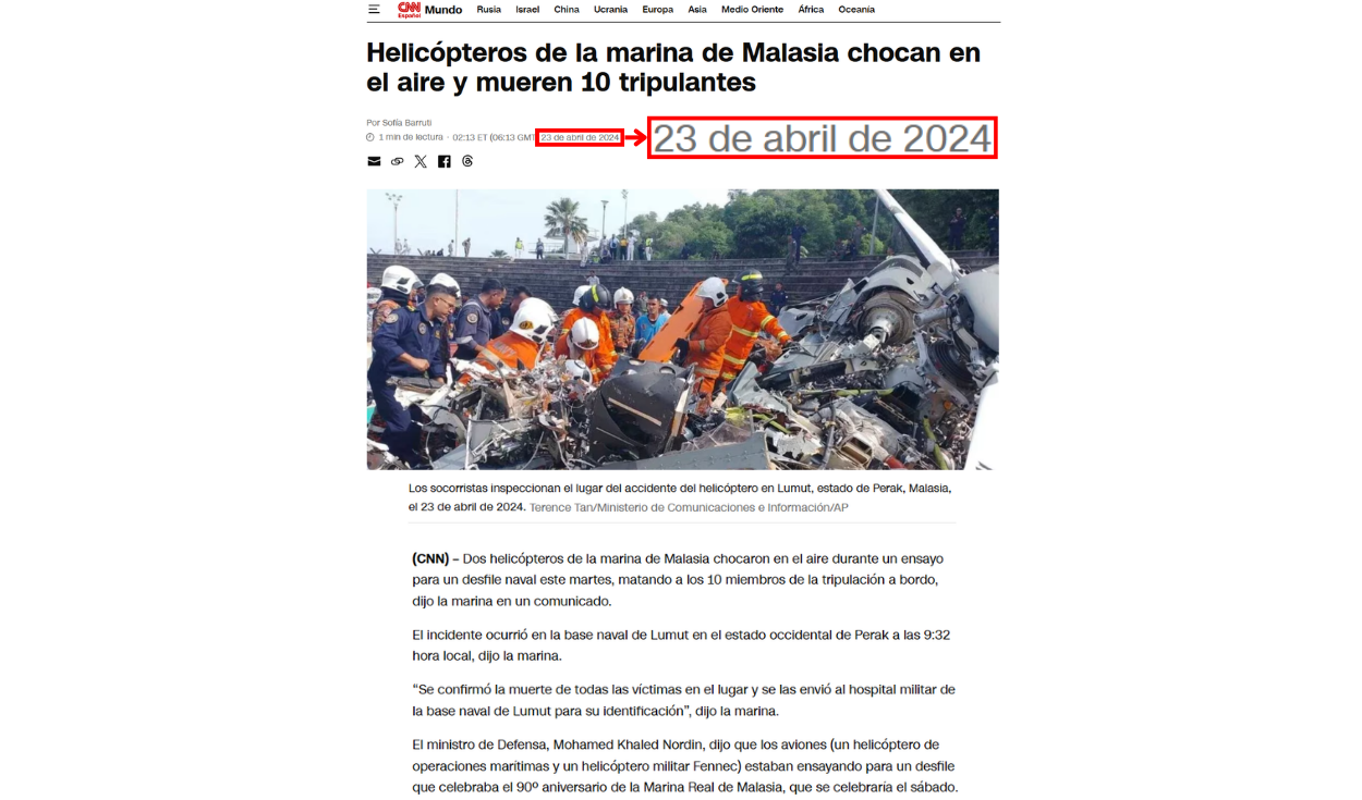 Hecho ocurrió en abril de 2024. Foto: CNN