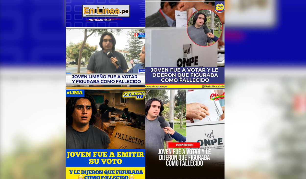 Joven elector no fue registrado como fallecido ni se le impidió votar en Surco