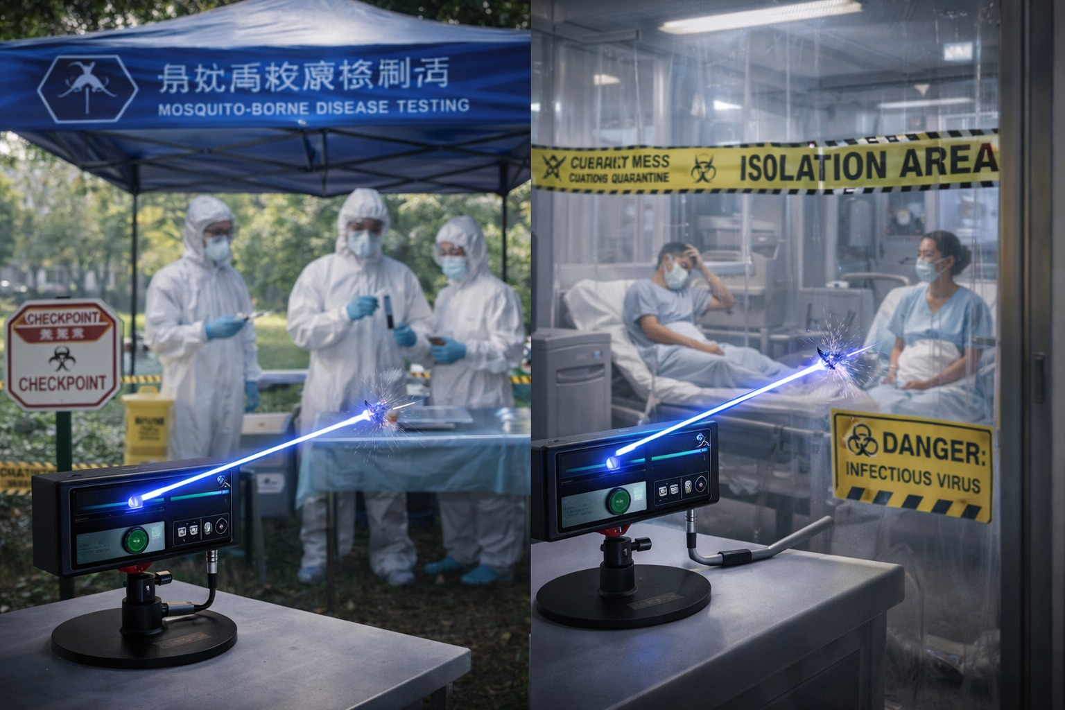 El sistema láser infrarrojo de alta precisión ofrece una eliminación de mosquitos rápida y eficaz con un rendimiento constante. Foto: Photon Matrix Lab