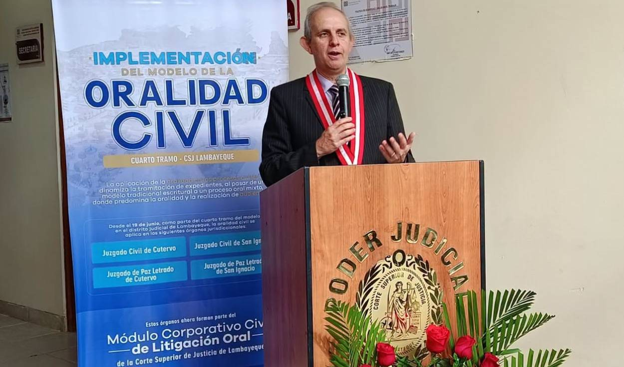 Ceremonía se realizó de manera simultánea en ambas provincias, mejorando así el acceso a la justicia. Fuente: difusión. corte-de-lambayeque