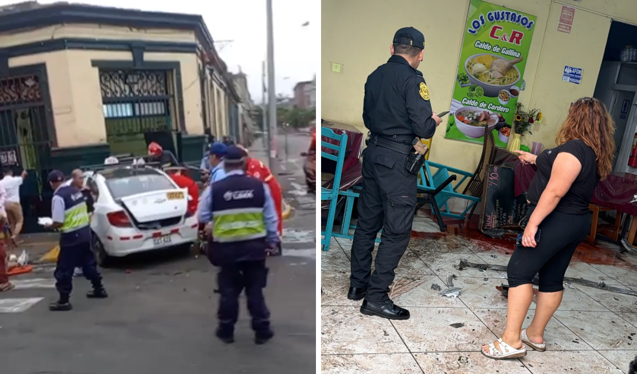 Violent Crash in Lima Injures Three Women; Car Plunges into Restaurant