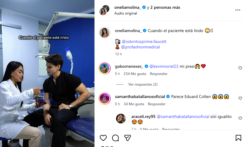 Onelia Molina y Kevín Díaz. Foto: Instagram Onelia Molina y Kevín Díaz
