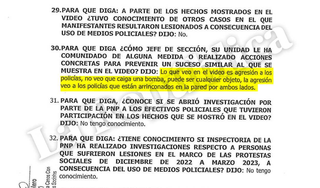 Pese a las evidencias audiovisuales, Luis Bazán negó su responsabilidad en las lesiones sufridas por Renato Murillo.