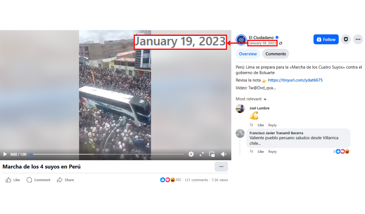 Búsqueda inversa lleva a una publicación del 19 de enero de 2023 (El Ciudadano, Chile). Foto: El Ciudadano - Facebook Búsqueda inversa lleva a una publicación del 19 de enero de 2023 (El Ciudadano, Chile). Foto: El Ciudadano - Facebook