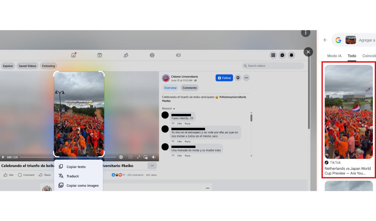 Búsqueda inversa con Google Lens. Foto: Google Lens