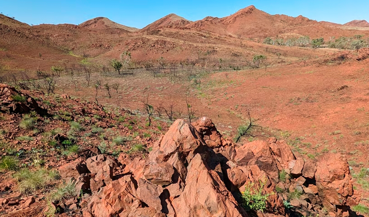 Las rocas del Domo del Polo Norte en la región de Pilbara, Australia Occidental. Crédito: Universidad de Curtin