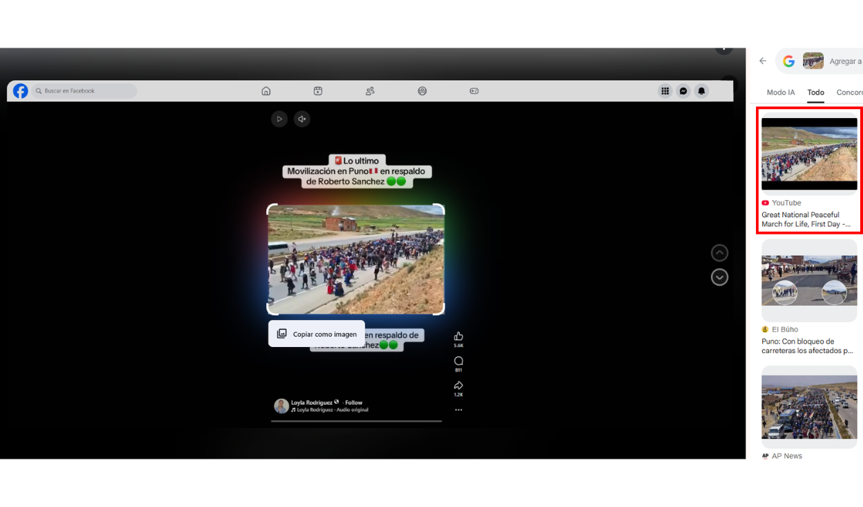 Búsqueda inversa con Google Lens. Foto: Google Lens