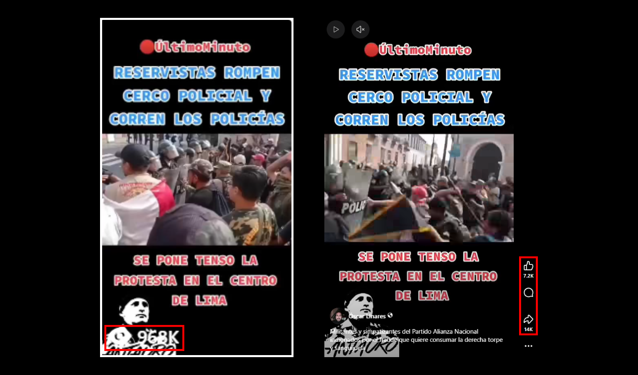 Publicación con más alcance en redes sociales. Capturas: Facebook