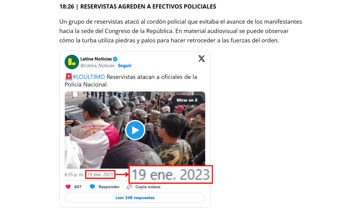 Cobertura de Latina Noticias. Foto: Latina Noticias
