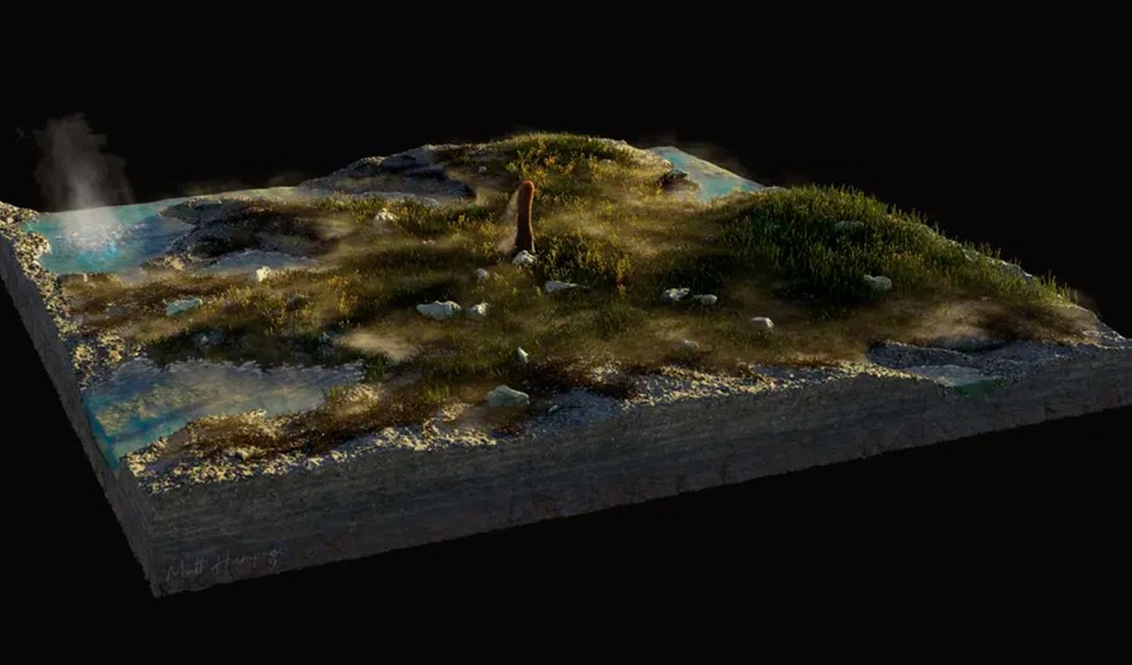 Reconstrucción que muestra cómo podría haber sido el paleoambiente del Rhynie Chert hace más de 400 millones de años. Foto: Matt Humpage