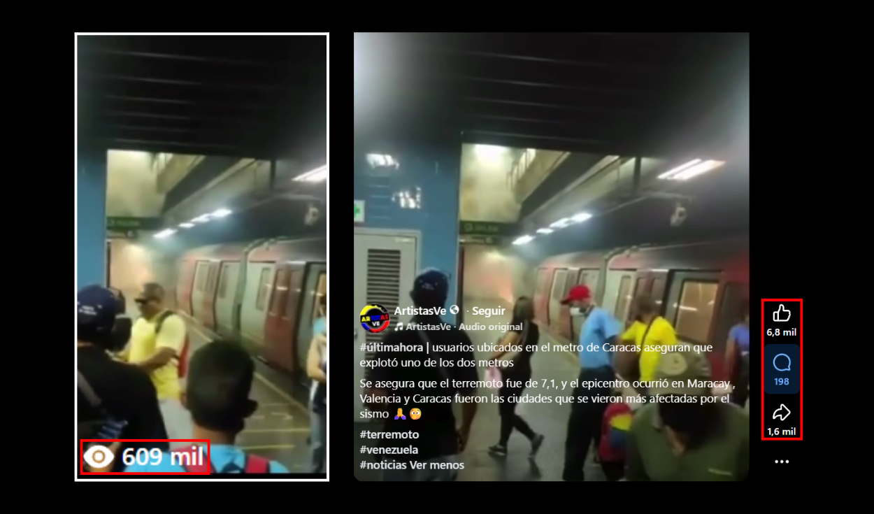 Publicación con más alcance en redes sociales. Capturas: Facebook