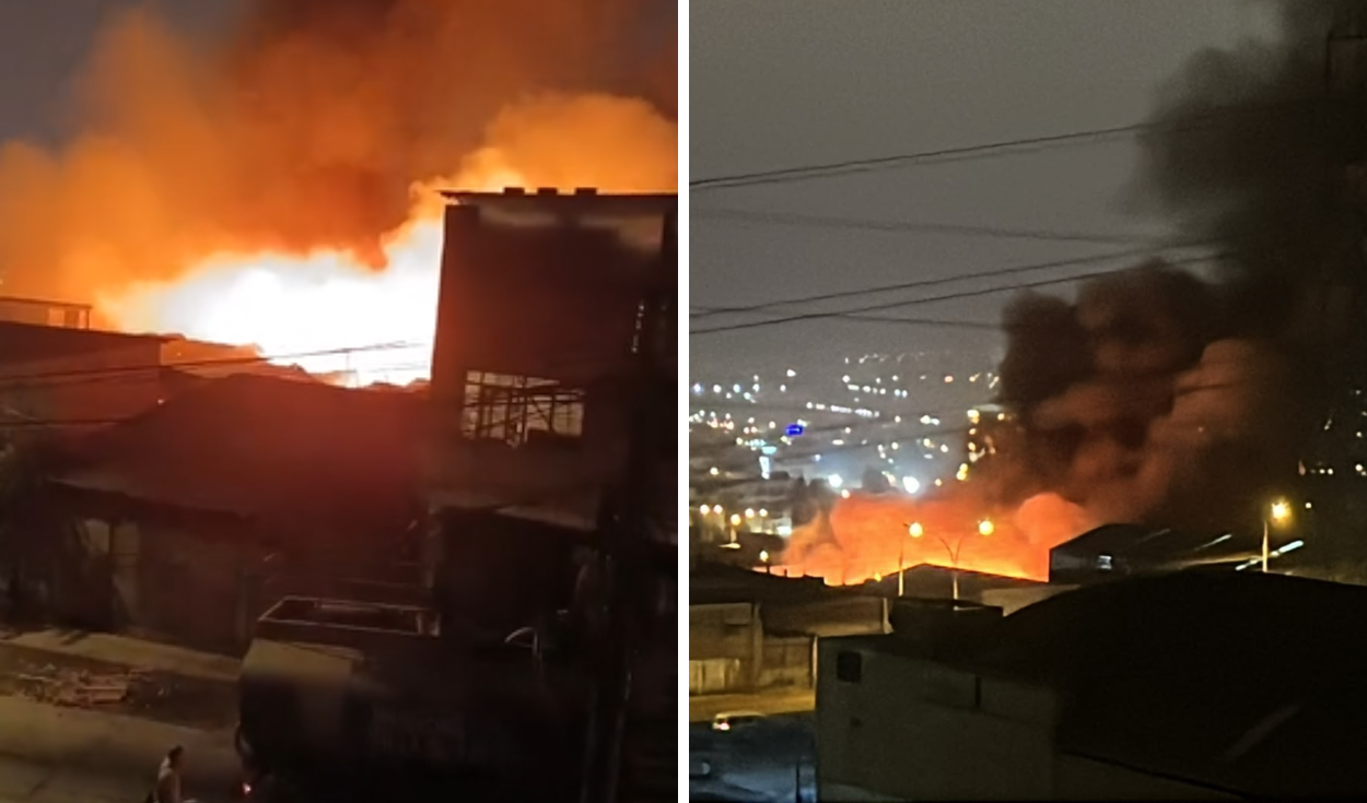 Major fire consumes homes in Villa El Salvador; 9 fire units respond