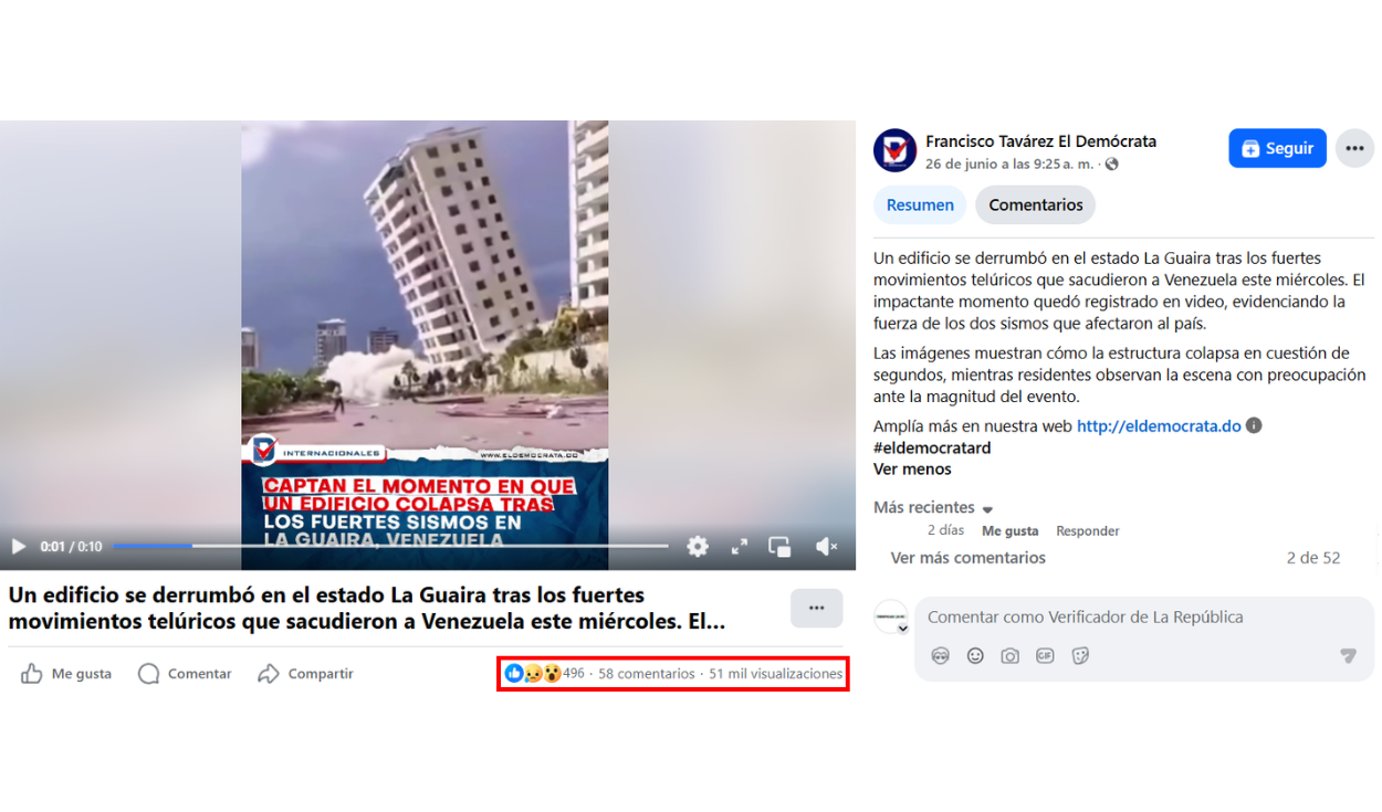 Una de las publicaciones con más alcance en redes sociales. Foto: Facebook