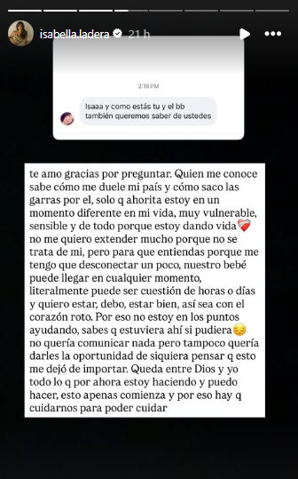 Hugo García e Isabella Ladera confirmaron su romance en 2025, meses antes del anuncio de embarazo