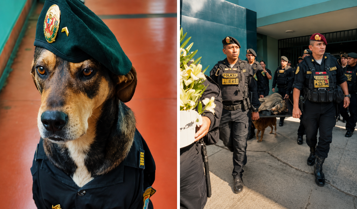 Rescued Dog Vaguito, Who Patrolled with Trujillo Police, Honored After Death