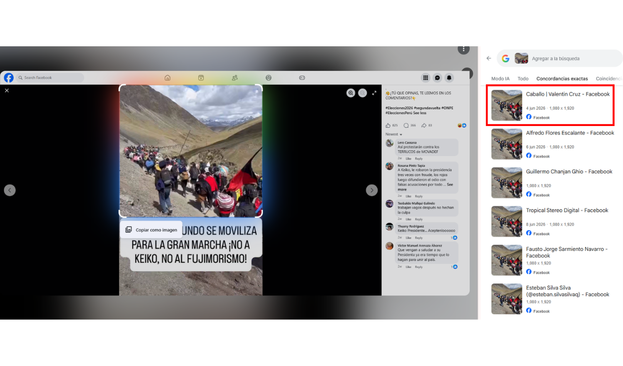 Búsqueda inversa con Google Lens. Foto: Google Lens