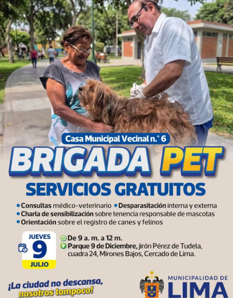 Municipalidad de Lima, campaña veterinaria gratis