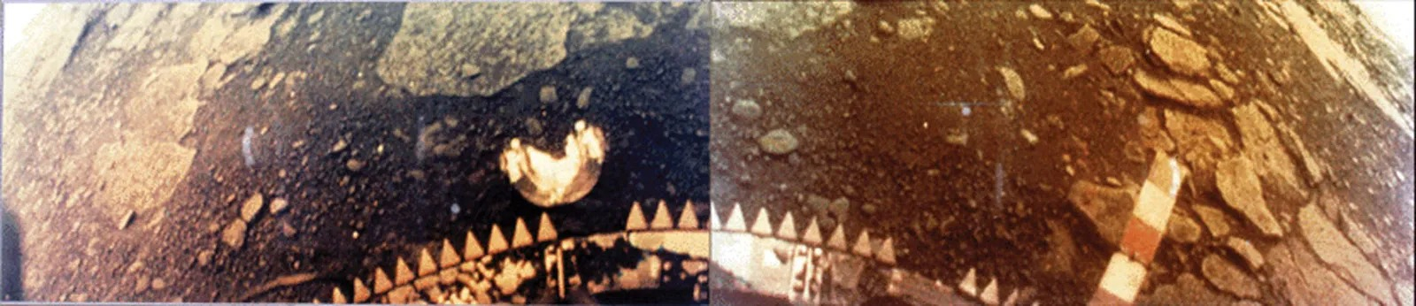 Superficie de Venus en Febe Regio, fotografiada por el módulo soviético Venera 13 el 1 de marzo de 1982. Foto: Programa Soviético de Exploración Planetaria/NSSD/NASA