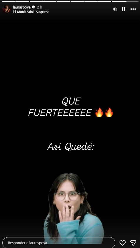 Historia de Laura Spoya en Instagram.