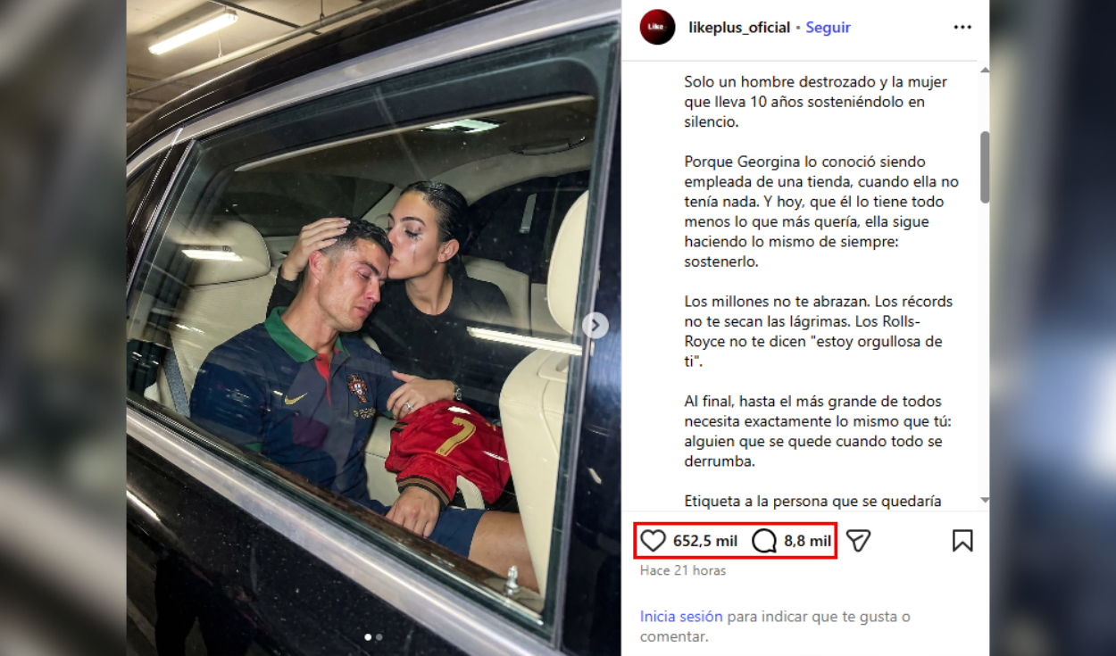 Uno de los posts con más alcance. Foto: Instagram