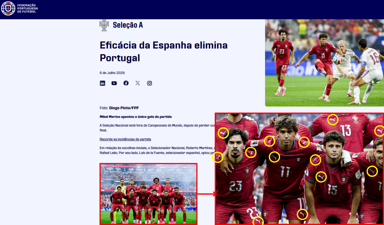 Nota elaborada por la Federación Portuguesa de Fútbol. Foto: Federación Portuguesa de Fútbol