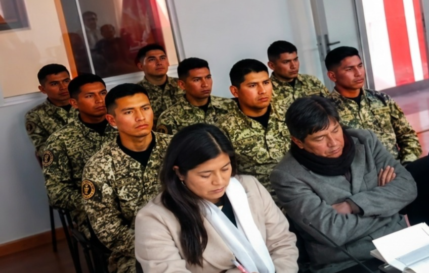 Audiencia. Juez desestimó versión de la “defensa propia” de los ocho militares acusados. Foto: difusión