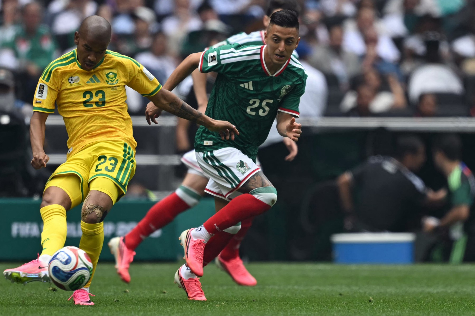 Jayden Adams jugó todos los partidos de Sudáfrica en fase de grupos del Mundial 2026. Foto: AFP