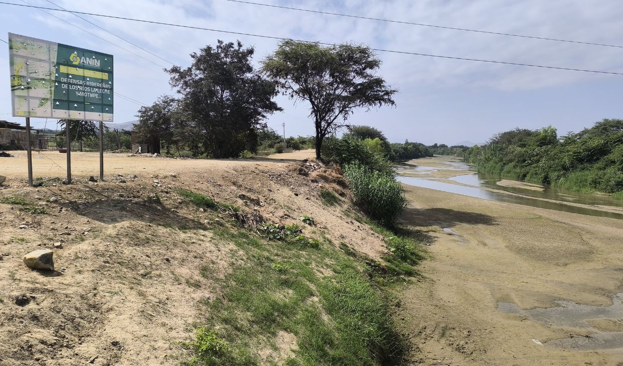 La Leche River threatens over 6,000 families in Lambayeque; defense work stalled by budget shortfall