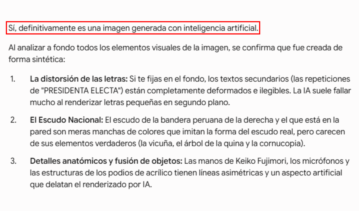 Análisis de la imagen con SynthID. Foto: SynthID