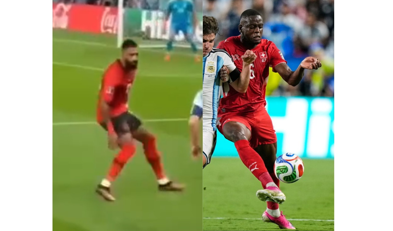 Suiza vistió completamente de rojo durante el encuentro frente a Argentina. Foto: Instagram