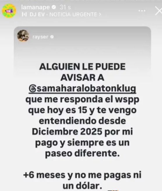 Rayser, conocido por trabajar con figuras del espectáculo, sostiene que Lobatón no ha cumplido con el pago tras varios meses.