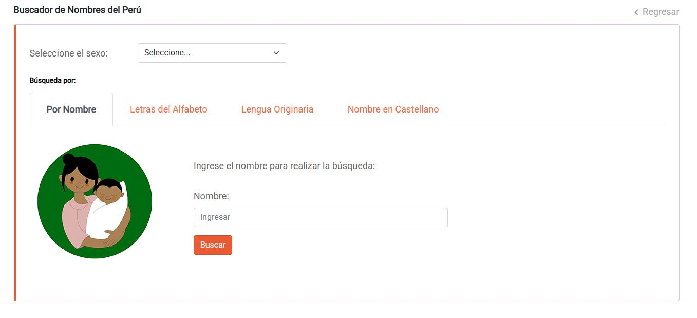 Buscador por nombres originarios del Reniec