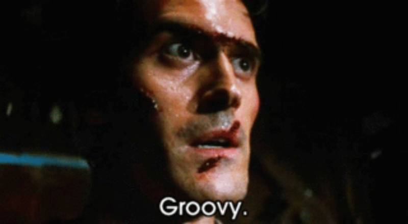 Bruce Campbell como Ash Williams en 'Evil Dead 2'. Foto: Sam Raimi
