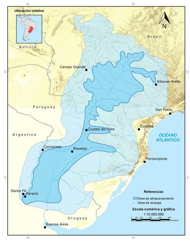 Así es el Acuífero Guaraní de América Latina. Foto: Aquabook