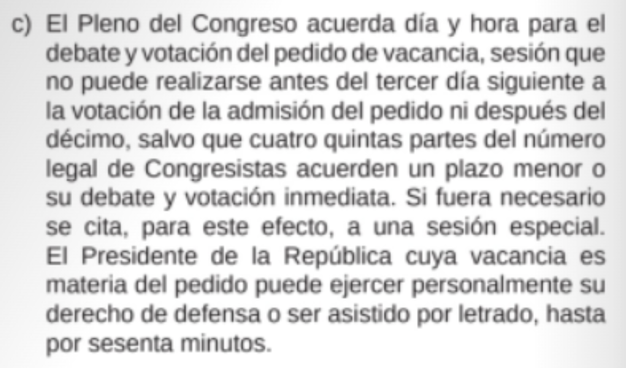 Fuente: Reglamento del Congreso, 2025
