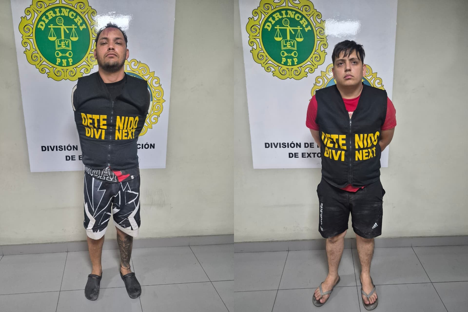 Presuntos extorsionadores detenidos.