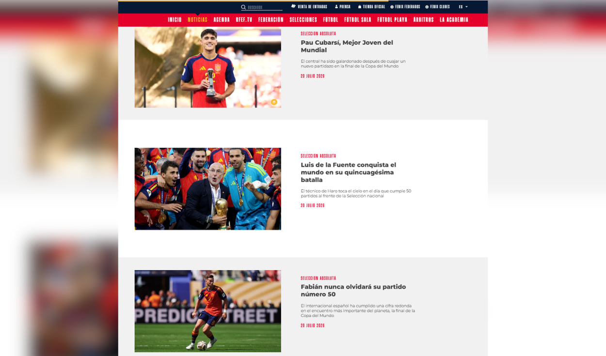 La RFEF no emitió ningún comunicado al respecto luego de la final. Foto: RFEF
