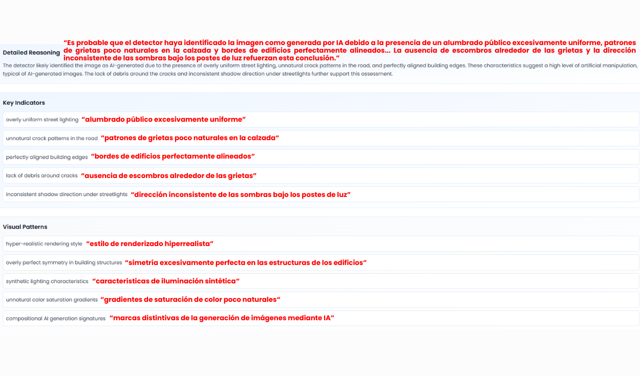 Análisis de la imagen con TruthScan (2). Foto: TruthScan