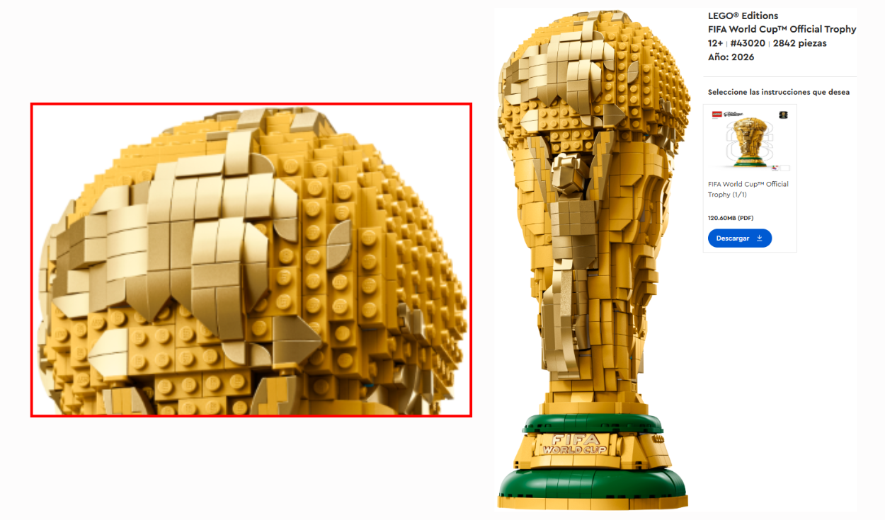 Trofeo edición LEGO. Foto: LEGO | Composición: LR
