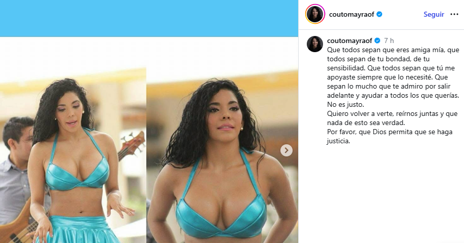 Mayra Couto se despide de 'La Chocholatita' tras su trágica muerte