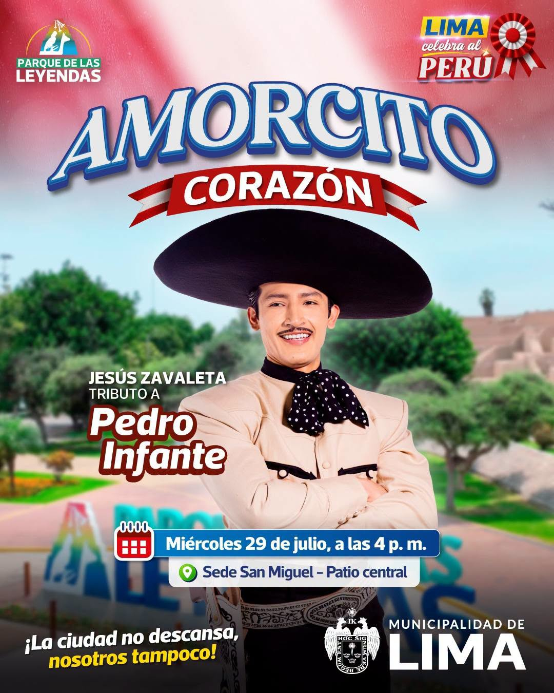 Jesús Zavaleta ofrecerá un romántico concierto en el Parque de las Leyendas sede San Miguel.
