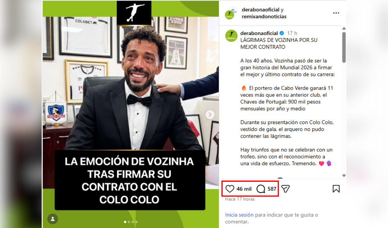 Uno de los posts con más alcance. Foto: Instagram