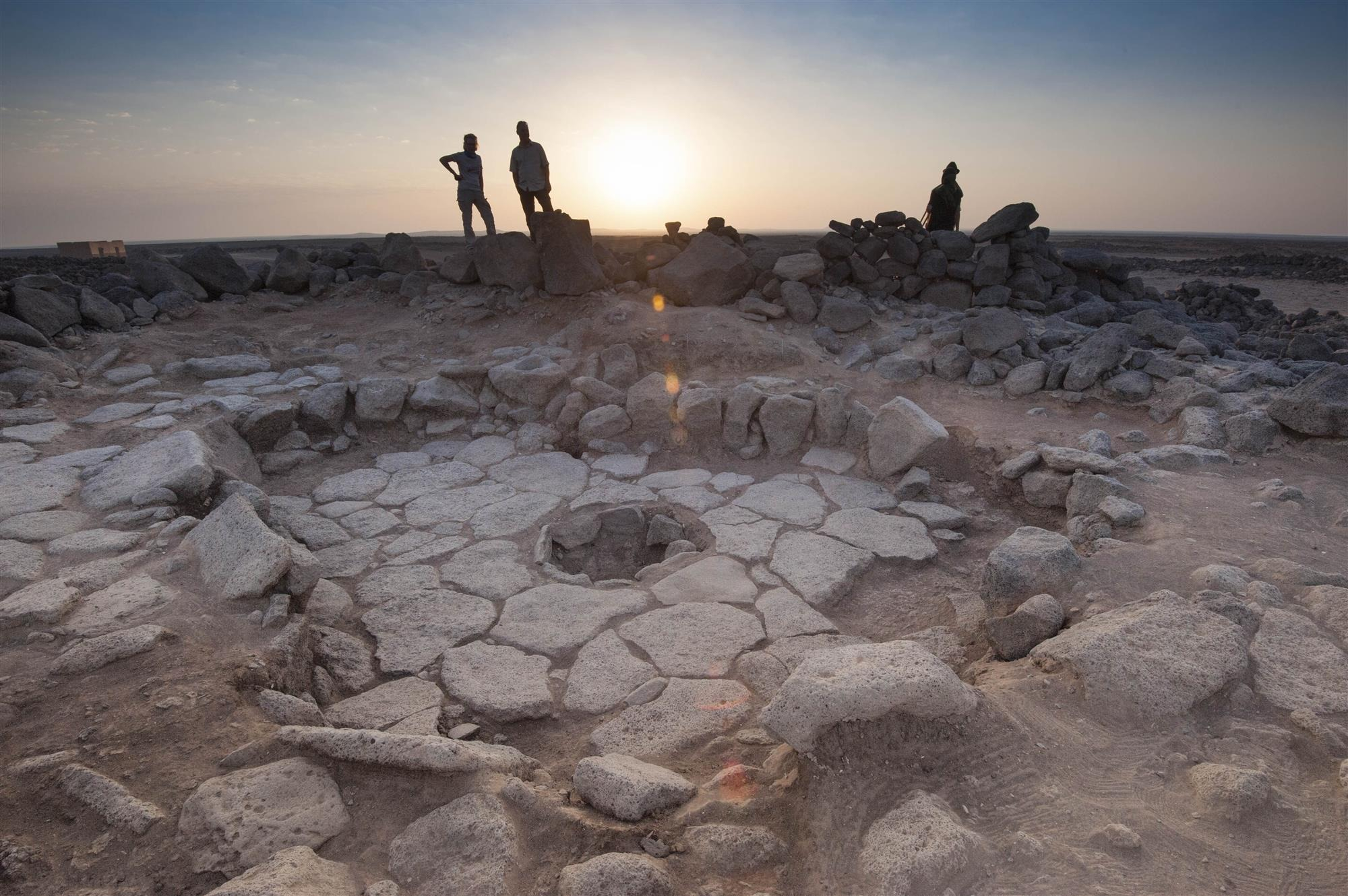 Estructura de piedra del sitio de Shubayqa 1, excavado entre 2012 y 2015. Foto: Alexis Pantos/National Geographic