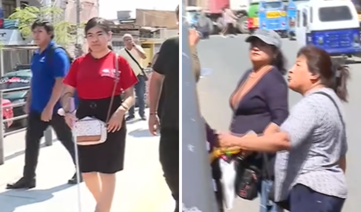 Street Vendors Harass Visually Impaired Woman Documenting Sidewalk Obstacles in Lima