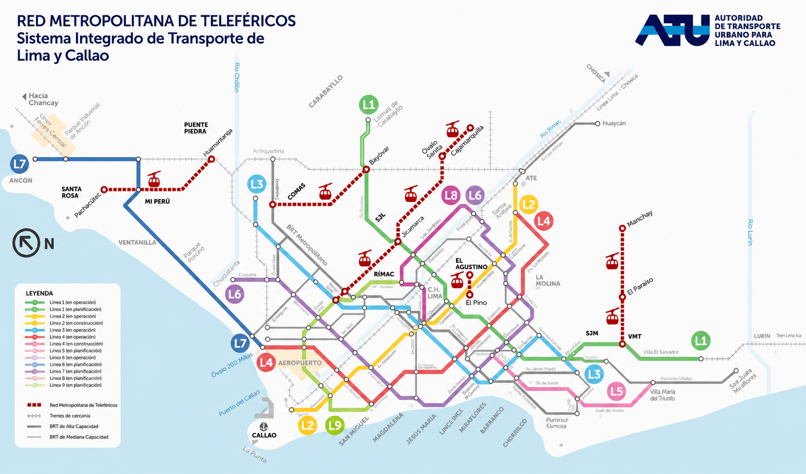 Plan de la ATU sobre el sistema de transportes para Lima y Callao.