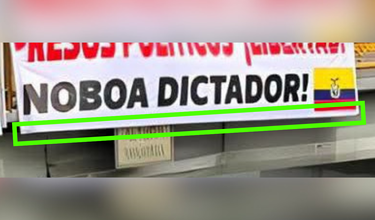 El borde inferior se ve perfectamente recto y poco natural. Foto: Facebook