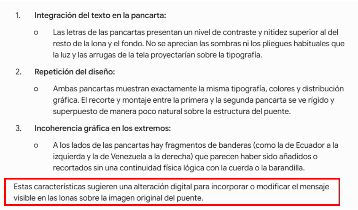 Análisis de la imagen viralizada con SynthID. Foto: SynthID