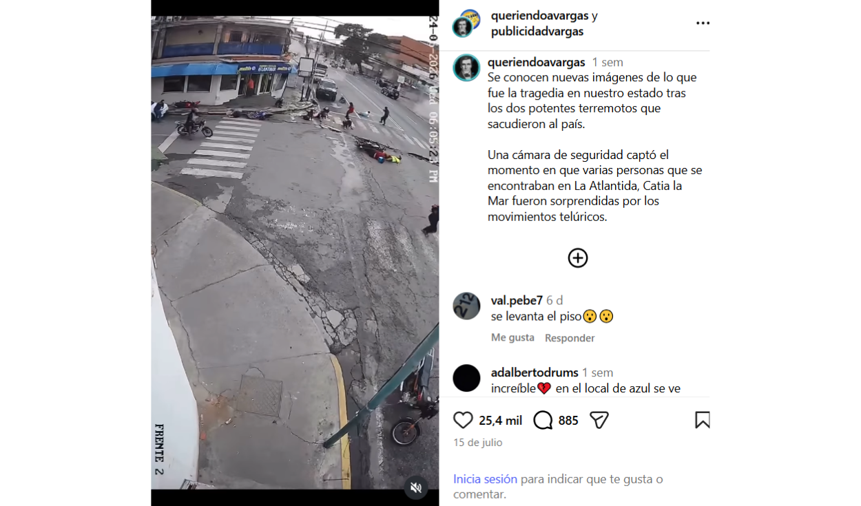 Se encontró un video con más resolución. Foto: Instagram