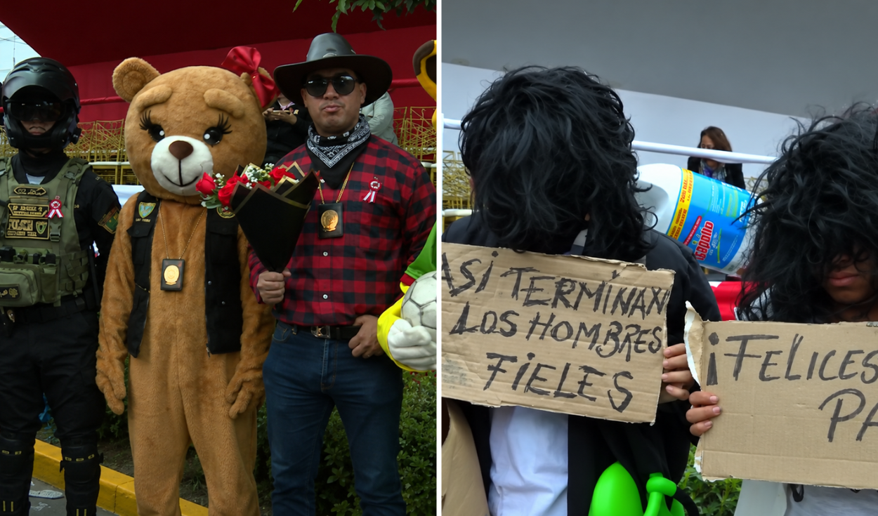 Peruvian Police's 'Grupo Terna' surprise parade-goers with undercover disguises
