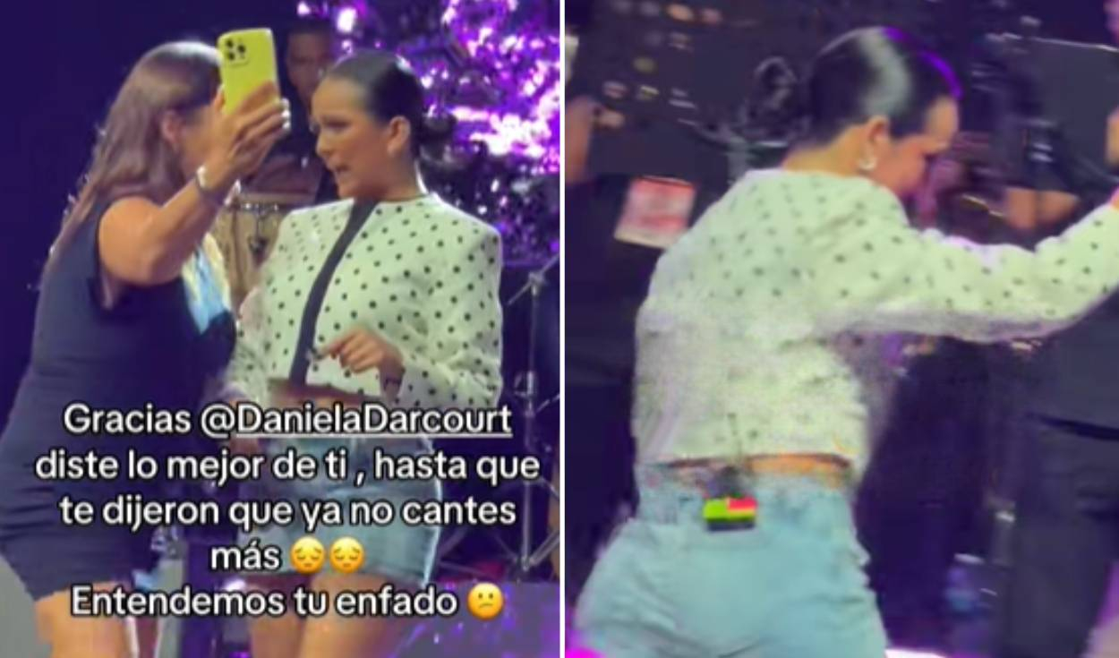 Daniela Darcourt vive TERRIBLE MOMENTO al ser retirada del escenario en PLENO CONCIERTO en Barcelona: "Se va molesta"